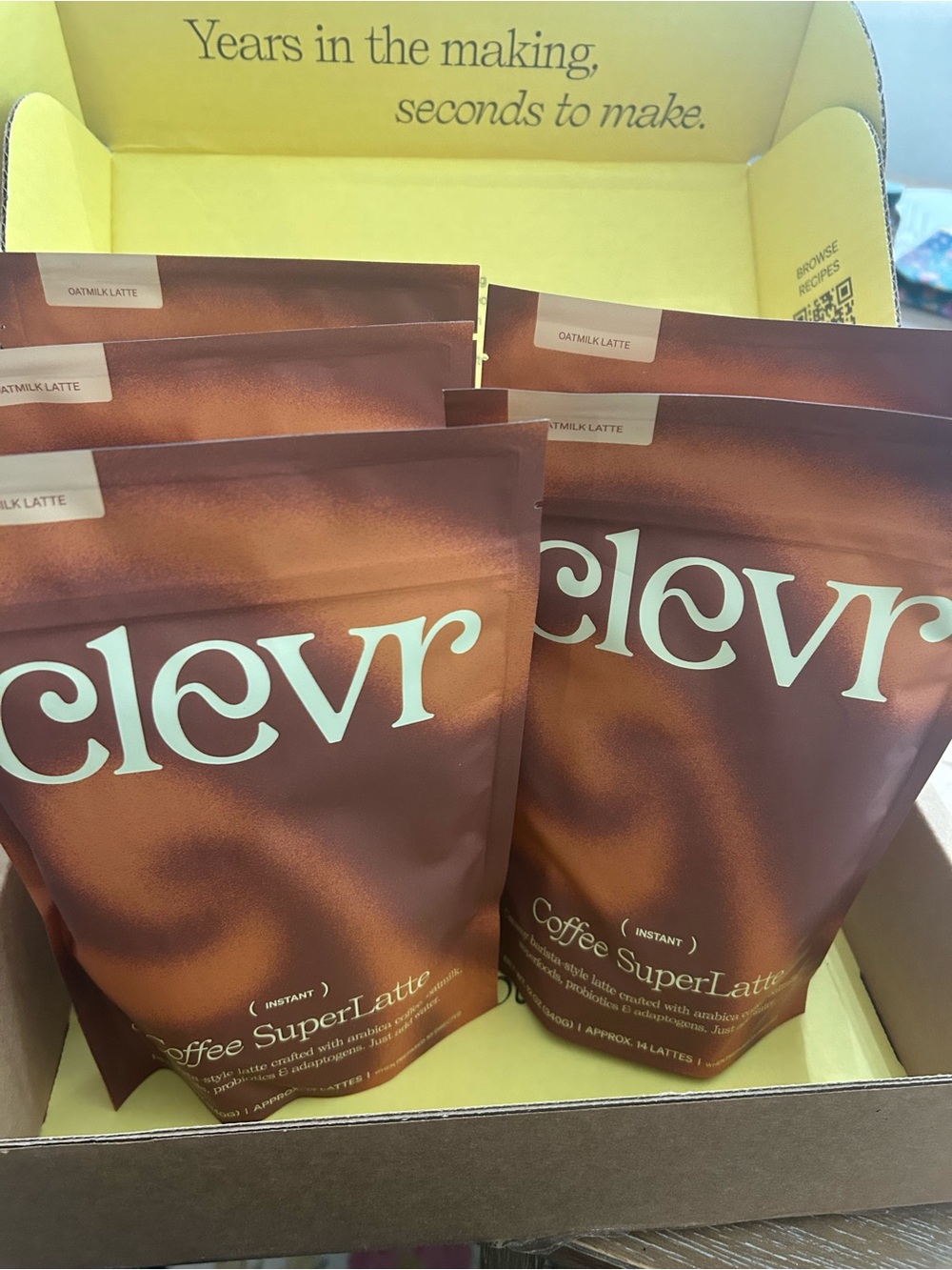 Bundle Lot of 5 CLEVR BLENDS coffee super latte energy stress instant drink